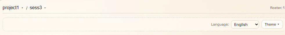 GotChat workspace toolbar with project, session, and language controls